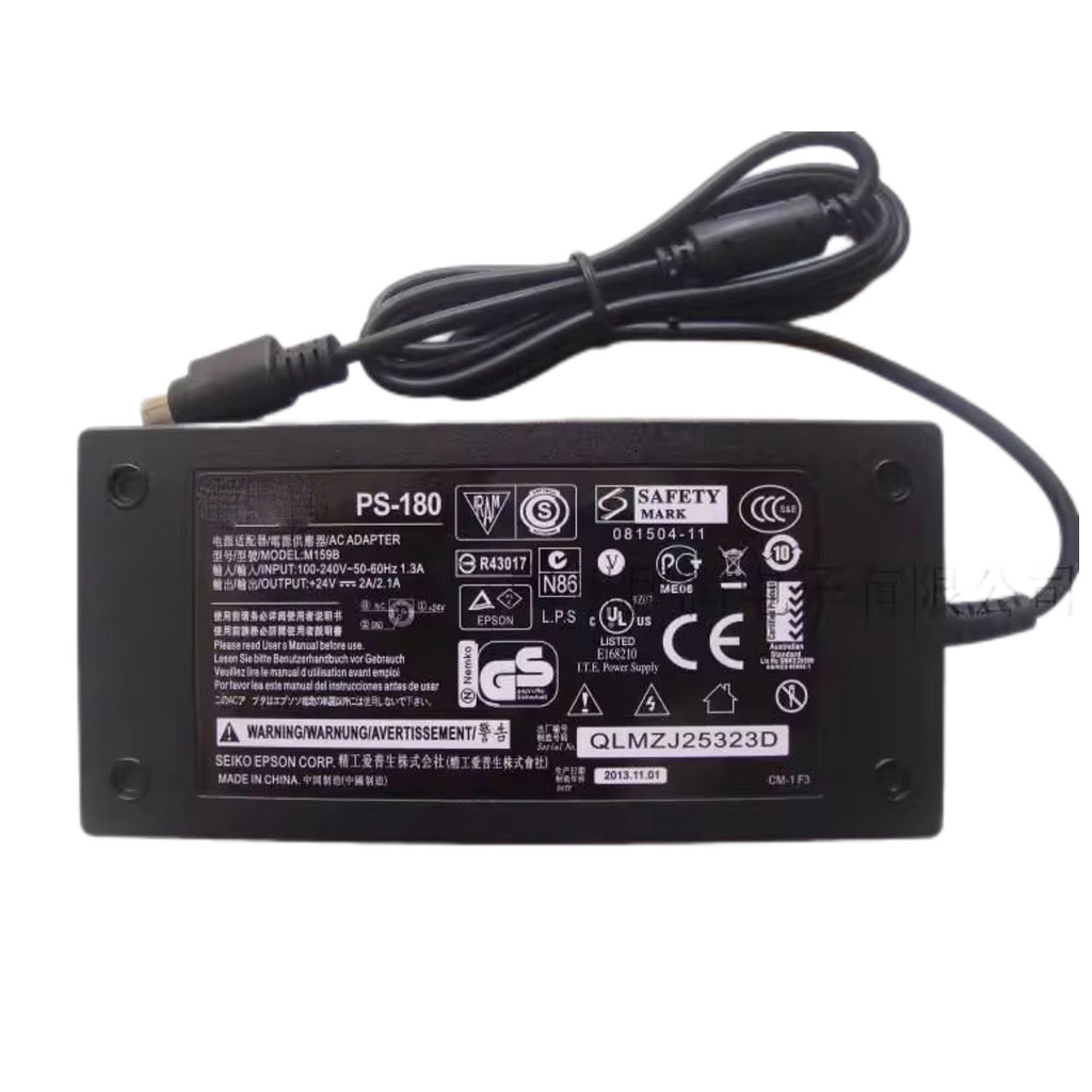 Genuine Ps-180 Ps180 24V 2.1A M159E M159B M159D Ps-190 Ac Adapter Charger For Epson Pos Printer