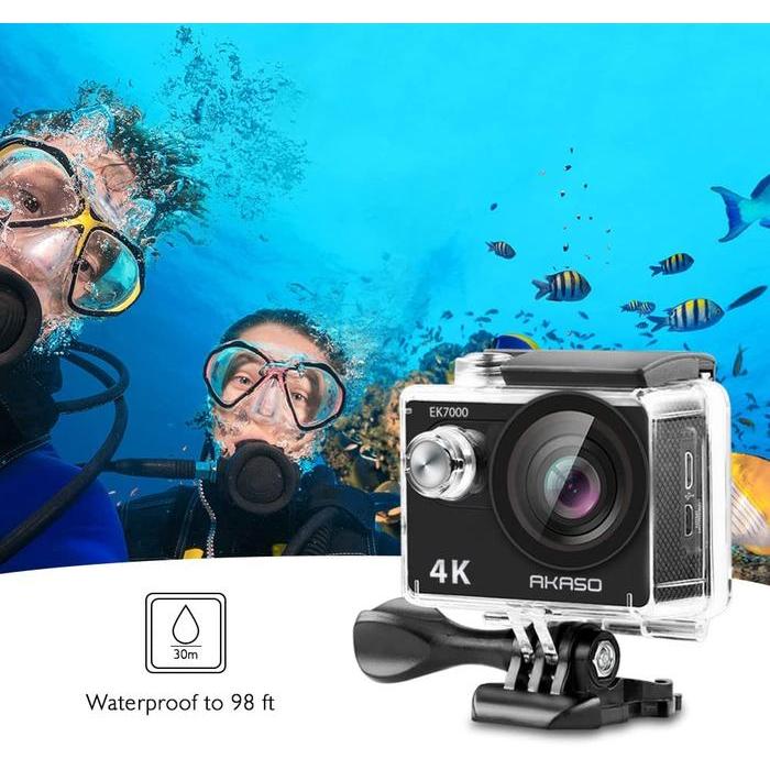 426e- Akaso Ek7000 Action Cam 4K 30 Fps Waterproof With Remote