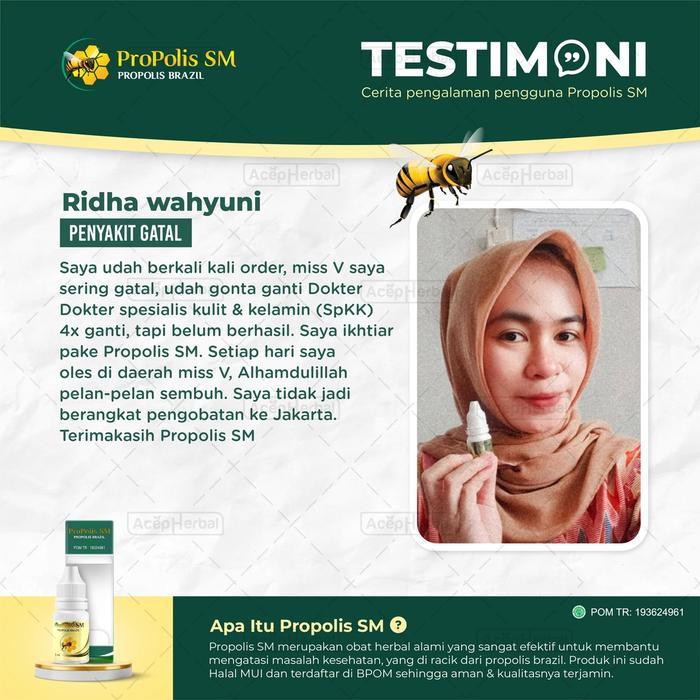 lk5v- Propolis Sm - Obat Benjolan Miss V, Kutil Hpv, Bisul, Jerawat Kelamin, Gatal Kelamin