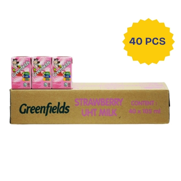 GREENFIELDS UHT STRAWBERRY 40 X 105 ML KARTON