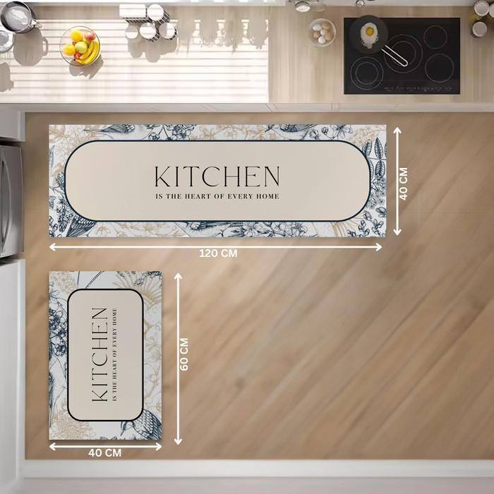 Aj' (Set) Keset Alas Kaki Lantai Dapur Premium Glossy Modern Estetik Keset