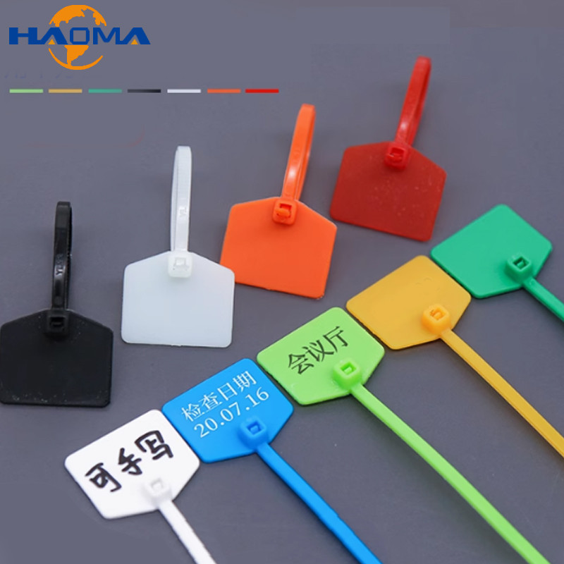 Nylon Cable Ties Tag Labels Plastic Loop Self-locking Zip Ties Office Plastic Loop Ties Wire Wraps