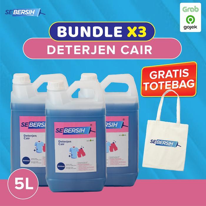 [Voucher] (BONUS HADIAH) Sebersih Deterjen Cair 5 Liter - Isi 3 (GOJEK)