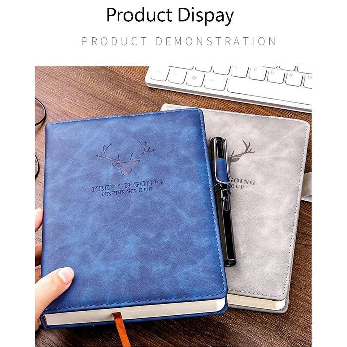 Buku Catatan Jurnal Aesthetic A5 Super Tebal Diary 360 Halaman Cover Kulit Binder Buku Catatan