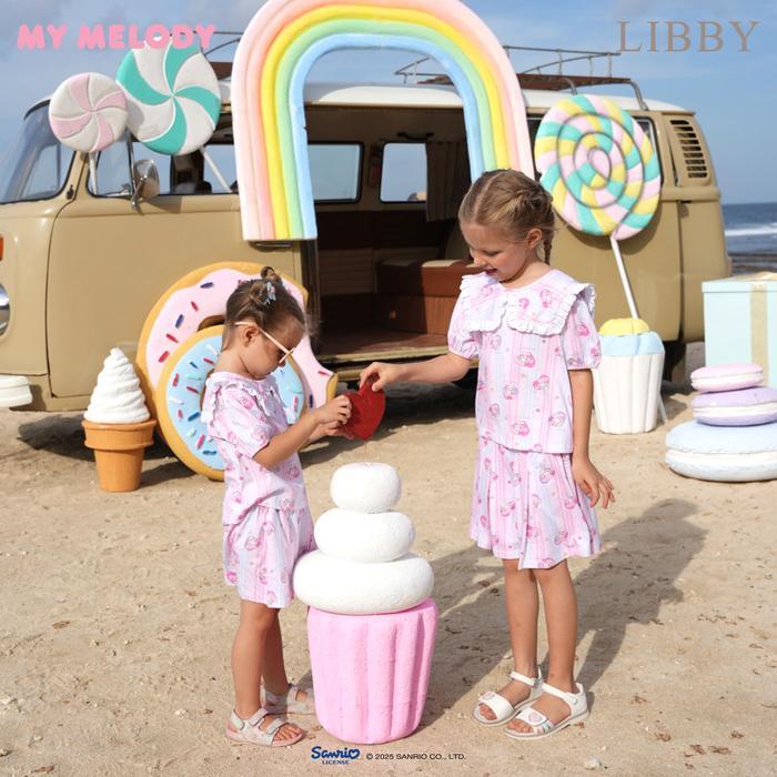 ruko- Libby Sanrio Stelan Anak Perempuan Korean Style Haruka Top & Mizuki Skort My Melody
