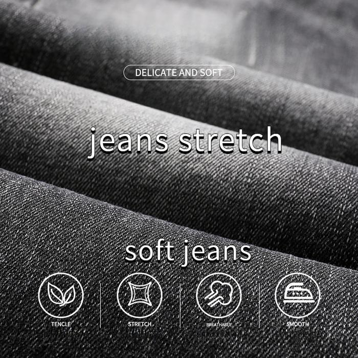 8zg8- Tamp-X Celana Jeans Pria Skinny Stretch Original Denim Hitam Abu Jeans Cowok Dewasa