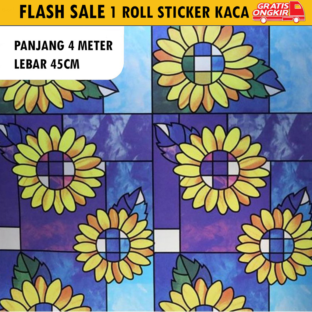 5 METER wallpaper stiker kaca ukuran 5 METER X 45cm stiker kacamata jendela rumah stiker kaca