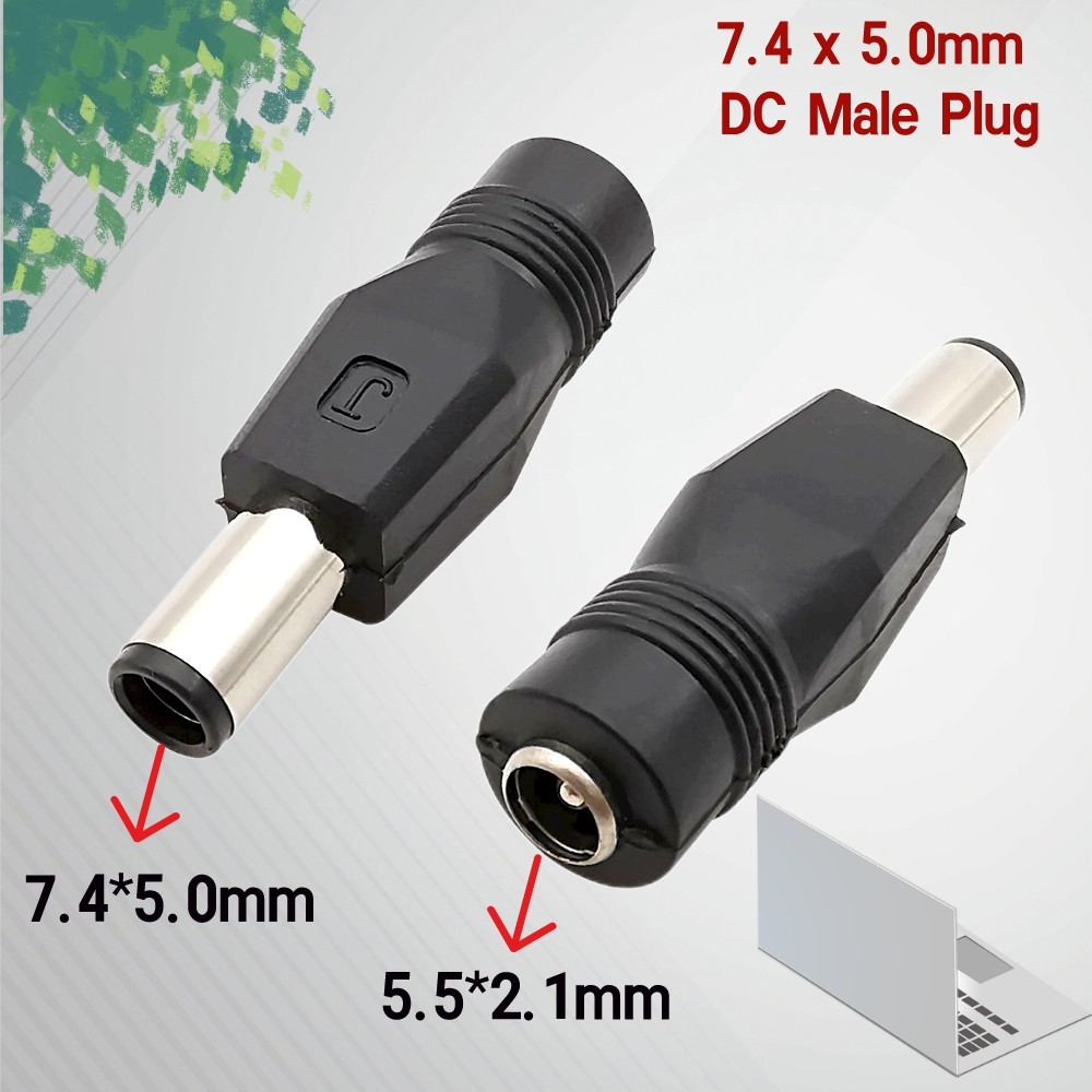7.4*5.0mm DC Power Plug Chargable Converter 5.5x2.1mm DC Female Jack to 7.4x5.0 mm DC Male Plug With