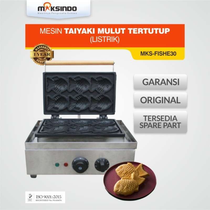 Mesin Taiyaki Mulut Tertutup (Listrik) MKS-FISHE30