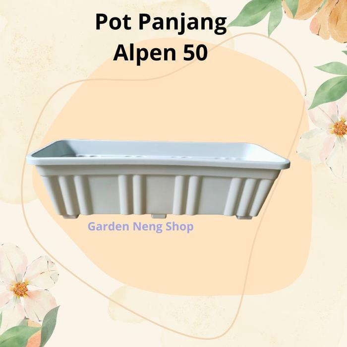Digazsin_ (3 Pc) Pot Segi Panjang Alpen Uk 50 Pot Bunga Kotak Segi Panjang 50Cm Bagus