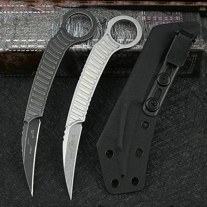 Trskt D2 Neck Knife Tactical Camping Kitchen Tool Outdoor Rescue Knife Survival Pokcet Knives EDC