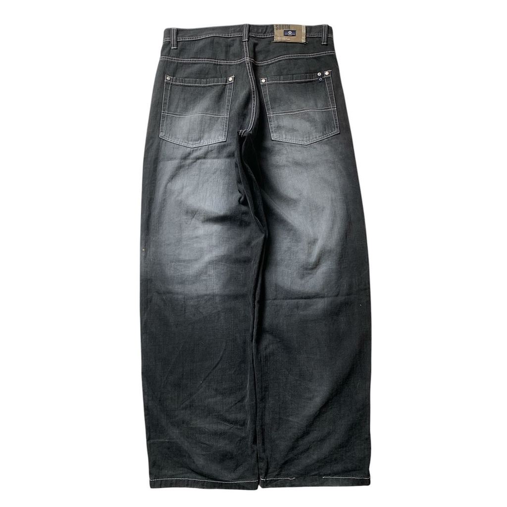 New Retro wash Southpole Jeans Loose Jeans Men's and Women's Y2K Harajuku Gothic Hip Hop Skateboard