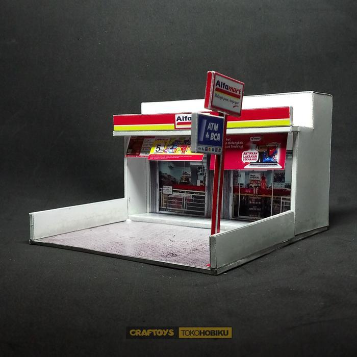 DIORAMA DIECAST SKALA 64 - MINIATUR TOKO ALFAMART