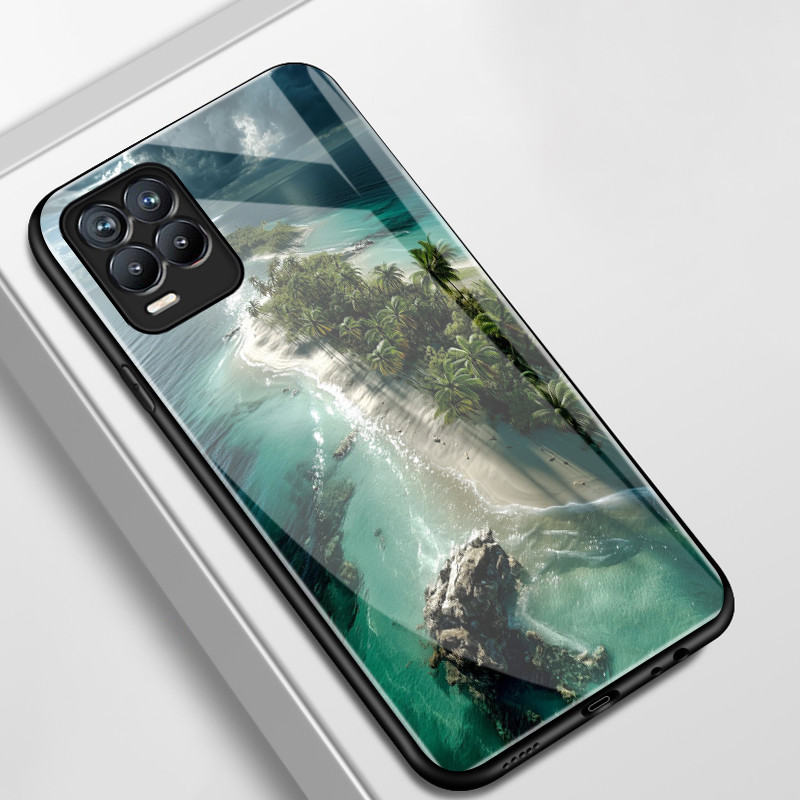 Casing Hp Untuk Realme 8 5G 8s 5G 8 Pro Case Casing HP Softcase Kaca Cangkang Keras Silikon Tepi Lem