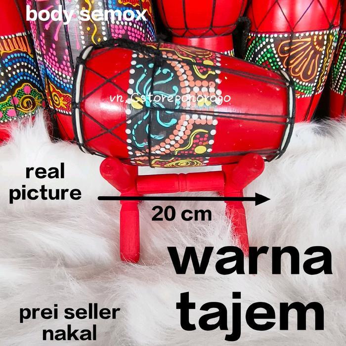 Promo KENDANG MAINAN MOTIF 20 CM KENDANG PENTAS KENDANG MAINAN BARONGAN CAPLOKAN REOG GANONGAN