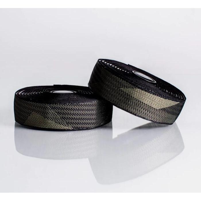 BTP POLY WOVEN BAR TAPE - BLACK/GREY/GREEN