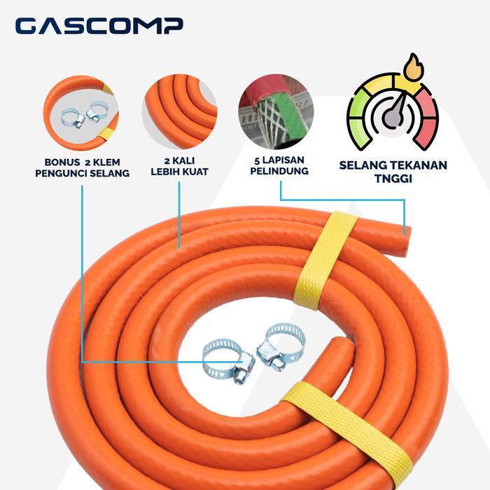 81tq- Gascomp Selang Regulator Kompor Gas High Pressure Anti Gigitan Tikus (Ghs-03) Selang