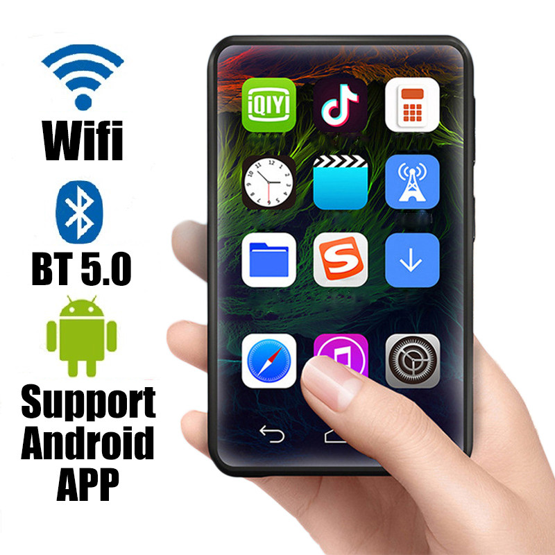 WiFi Android6.0 MP4 Player Bluetooth5.0 HiFi MP3 Player 3.6inch Full
