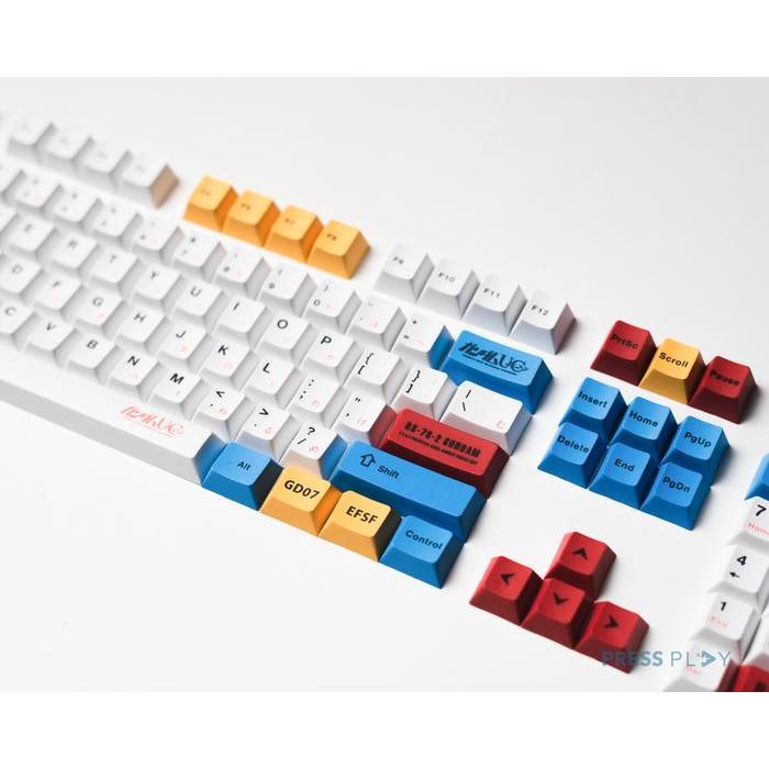 fmzp- Gundam Unicorn Japanese Pbt Dye Sub Keycaps Keycap Set