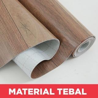 5jee- [1 Meter X 2 Meter] Karpet Lantai Vinyl Gulungan Motif Kayu Tebal Korean Aesthetic