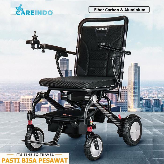 Kursi Roda Elektrik Traveling Careindo Fiber Carbon & Aluminium
