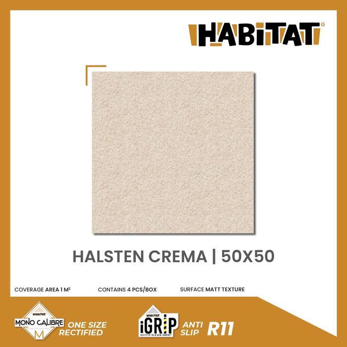 bkuf- Habitat Halsten Crema 50X50 Keramik Lantai Kamar Mandi