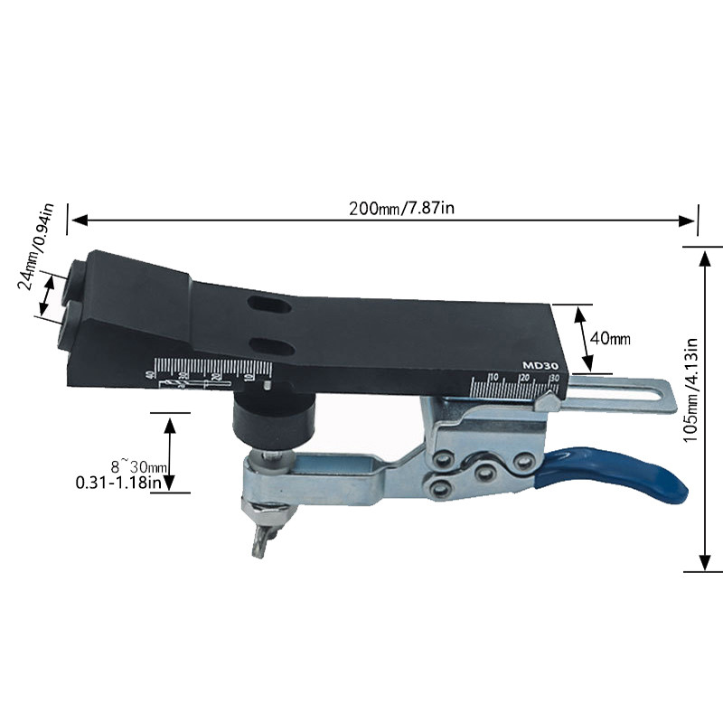 15 Degree Drilling Locator Pocket Hole Jig Kit, Pocket Screw Jig, Pocket Dowel Hole Jig With Quick