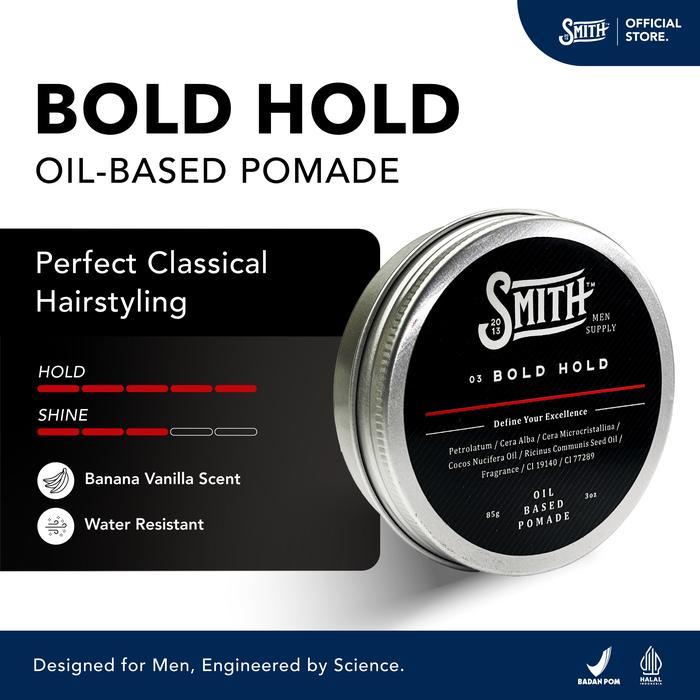 jb87- Smith - Bold Hold Hair Pomade Oil Based 85Gr / Minyak Rambut Pria / Aroma VanillaWangi