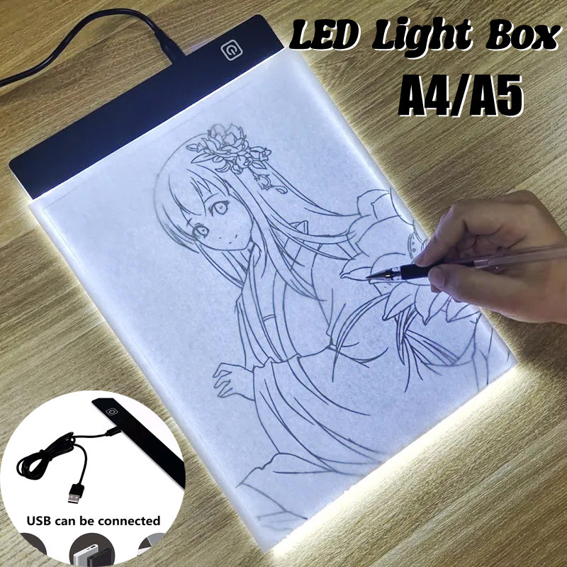 A4/A5 Led Light Box Tracer Usb Cable Dimmable Brightness Led Artcraft Tracing Light Box Light Pad