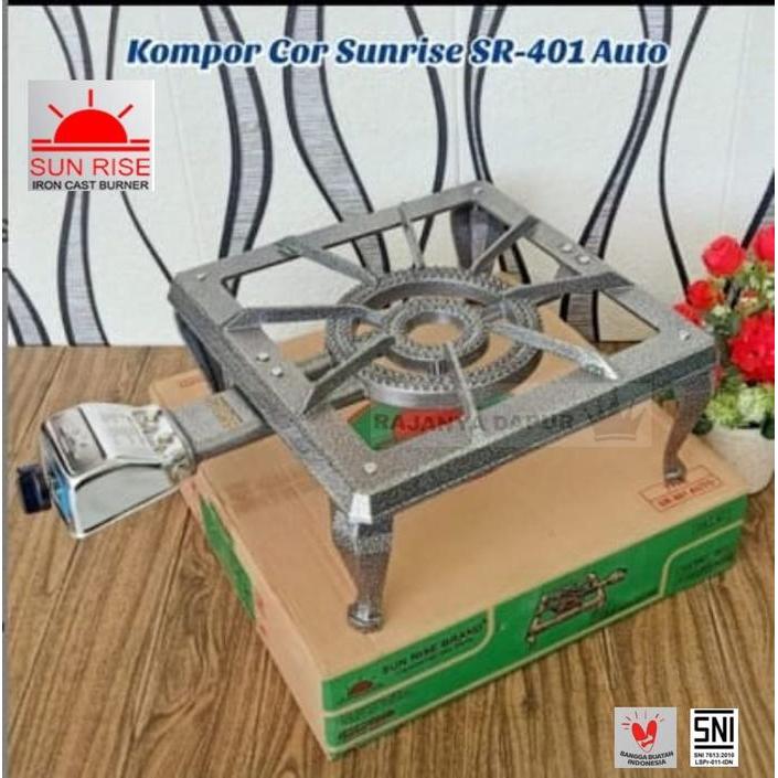 Kompor gas 1 tungku bodi cor SUNRISE 401 auto - kompor sr 401auto -kompor sr 401a - sun rise