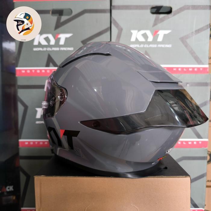 Helm Full Face KYT R2R Solid Polos Original White Grey Black
