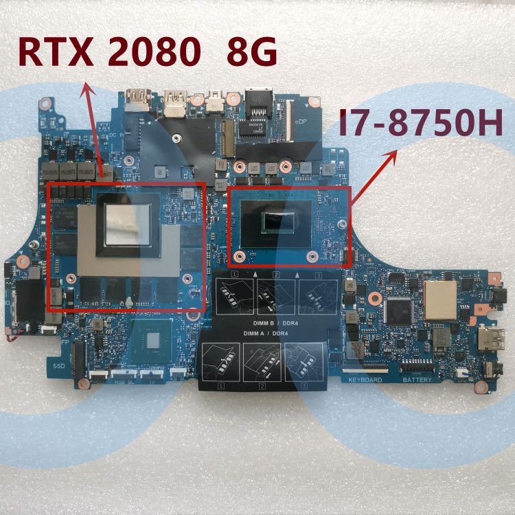 For DELL G7 7590 G5 5590 Laptop Motherboard.With i7-9750 i7-8750h CPU.RTX2070/RTX2080 8G GPU.100% Te