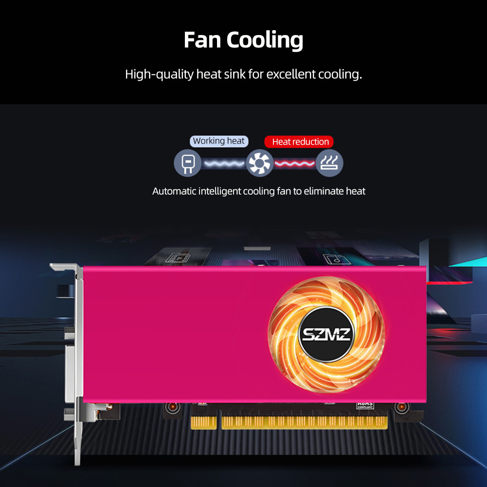 GT740 4GB DDR5 Graphics Card with DVI HDMI-Compatible Interface 128 Bit PCI-E2.0 16X Low Profile Vid