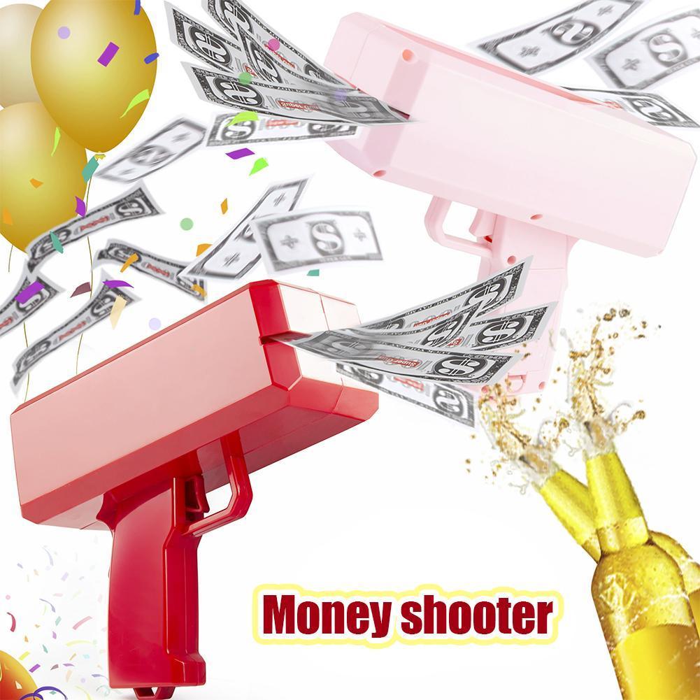 1 SET Money Shooter Gun That Look Real Fake Money Gun Shooter Bachelor Props Party Supplies