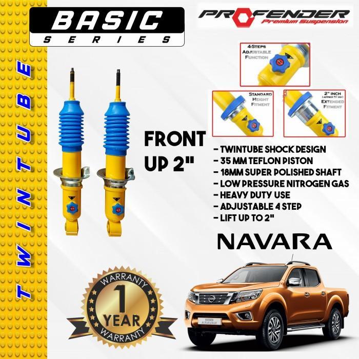 Shock Offroad Profender Adjustable Nissan Navara NP300 Depan