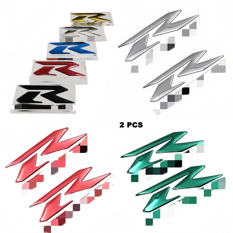 For Suzuki GSXR 50/125/150/250/400/600/750/1000 GSXR1100 Motorcycle PVC 3D Logo Decal "R" Logo