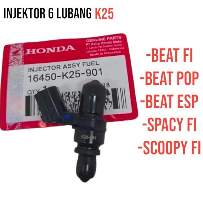 INJEKTOR K25 INJEKTOR 6 LUBANG BEAT FI-BEAT POP-BEAT ESP-SPACY FI-SCOOPY FI MOTORCYCLE
