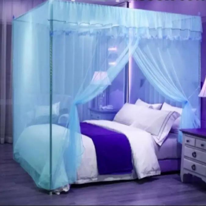 IFY (IMPORT) KELAMBU NYAMUK KOTAK POLOS GANTUNG KELAMBU TIDUR UKURAN JUMBO 200X200 TERMURAH TERLARIS