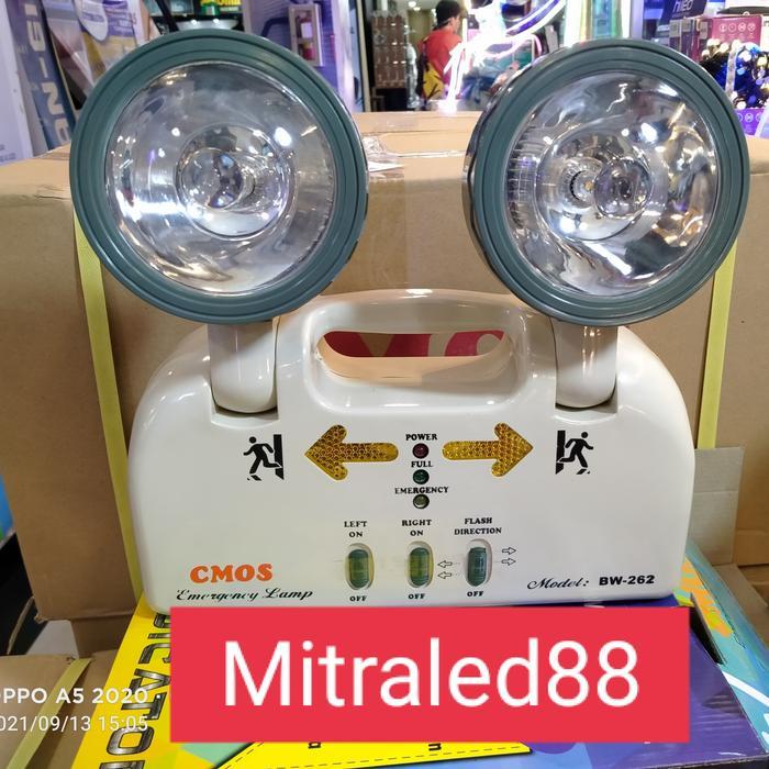 Lampu Led Emergensi 2mata CMOS BW 262 Exit Darurat Mata Kucing 6w/6Wat