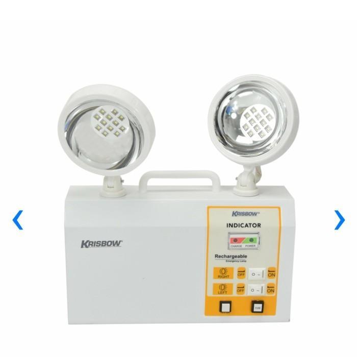 KRISBOW LAMPU DARURAT EMERGENCY LAMP TWIN-SPOT 5038R 10033394 Original