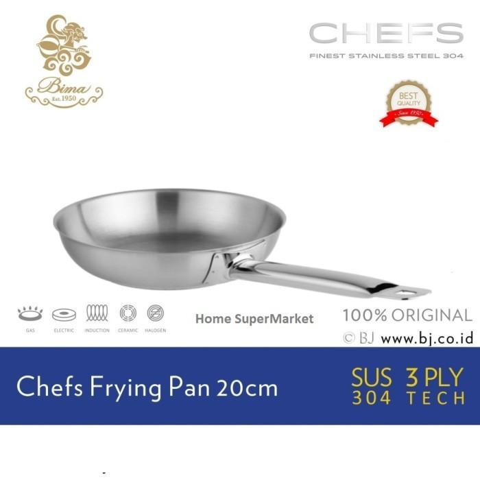 Frying Pan Bima Chefs 20cm Stainless / Penggorengan Bima BP1901520