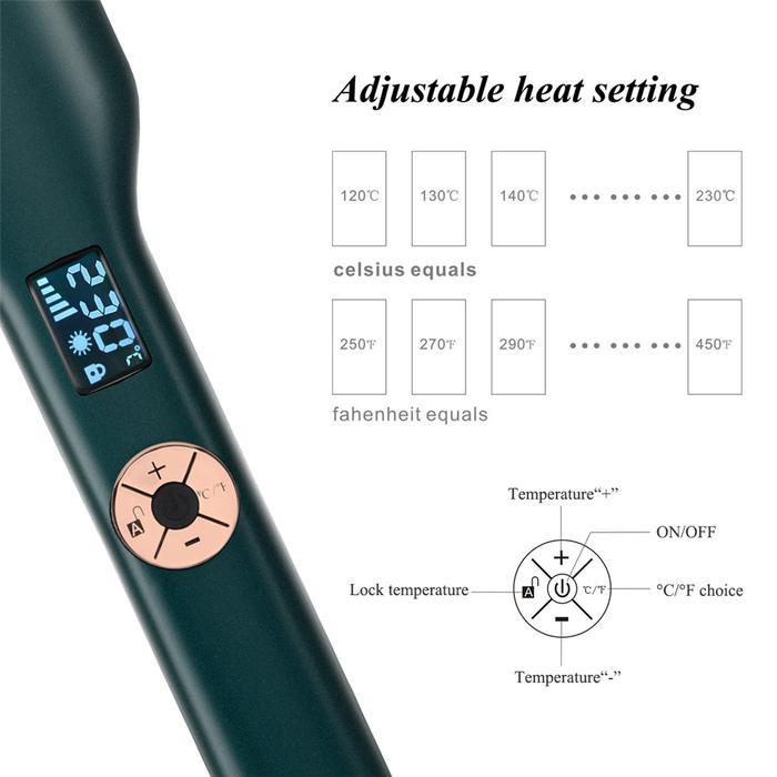 Promo Ckeyin Dengan Layar Lcd Pengunci Cerdas Ptc 44Mm Catokan Rambut Catokan / Pengeriting Rambut