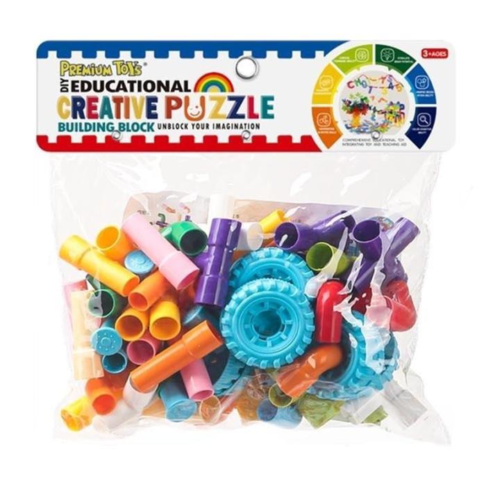 Stok Baru Mainan Edukasi Anak Blok Pipa Education Toys Block Pipa Shape Bentuk Brick