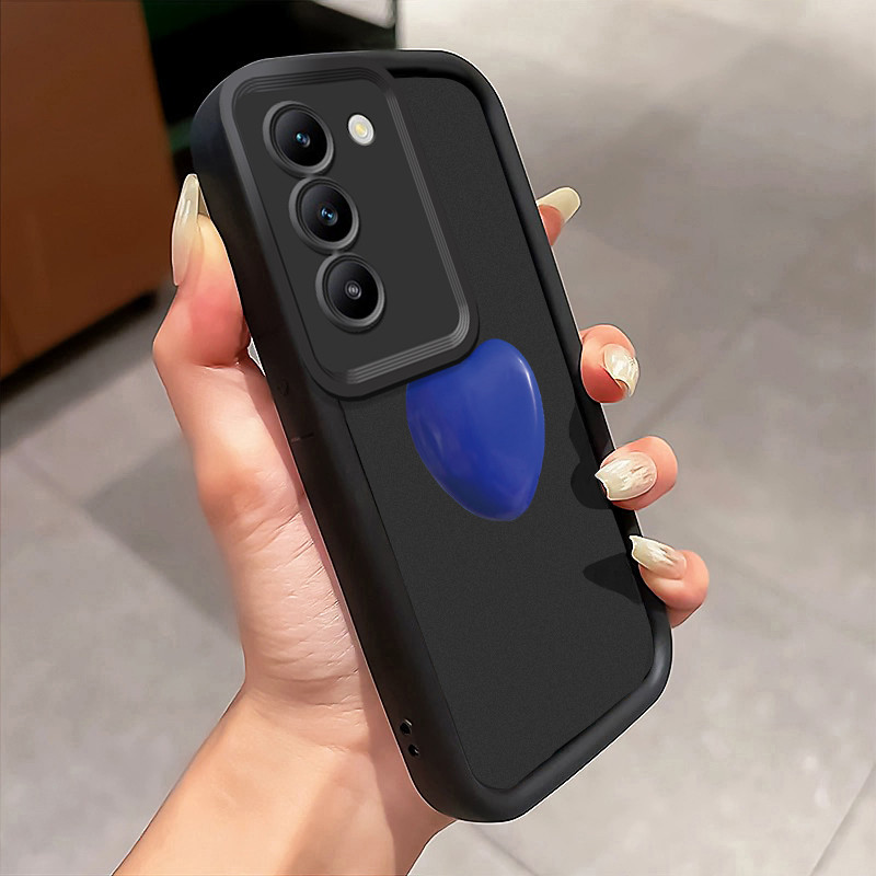 Casing Hp Untuk VIVO Y100 5G Z1 Pro Z5x Case Hati biru Kesing Compatible Kasing cewek Cesing Silikon