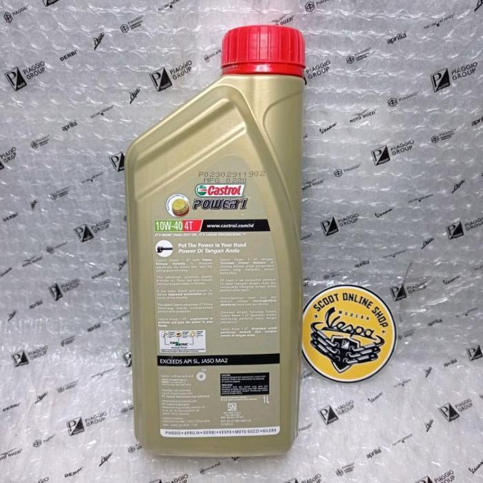 OLI MESIN VESPA MATIC CASTROL 10W - 40 RECOMENDED