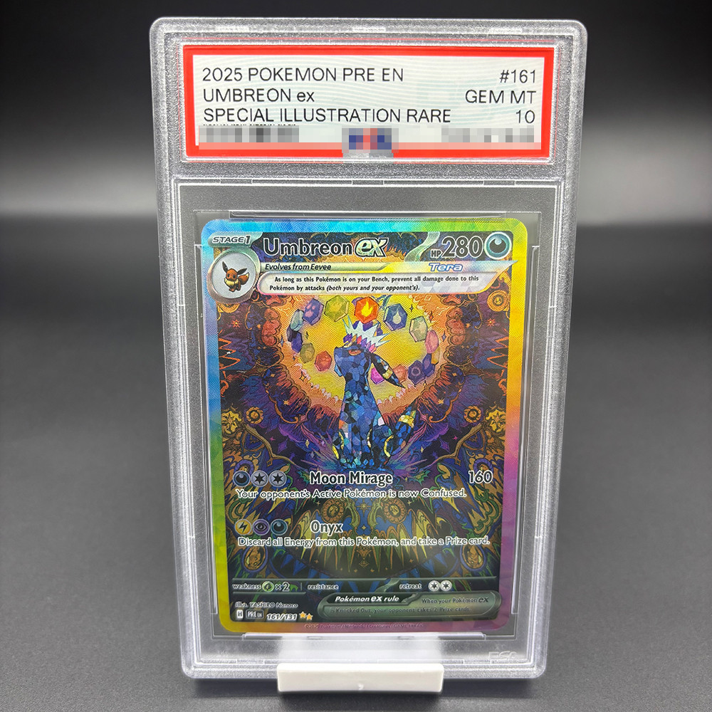 DIY PTCG SPECIAL ILLUSTRATION RARE UMBREON ex Collection Card 10Points Rating Card Anime Game Card