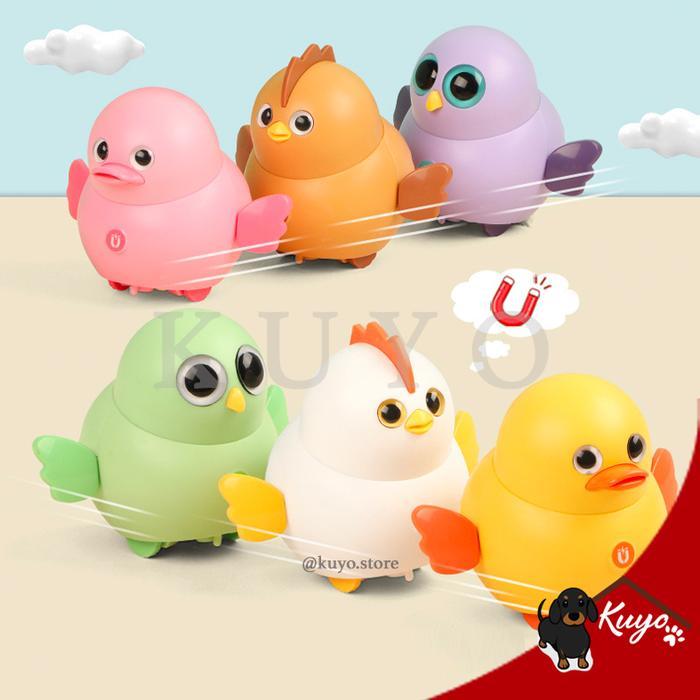 Mainan Motorik Berputar Anak Hewan Ayam Bebek Duckling Wiggle Wobble Wobble Preschool Magnet