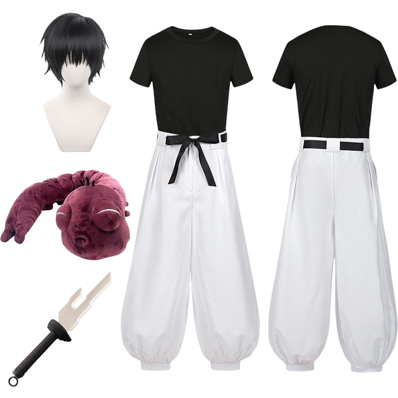 Jujutsu Jjk Manga Anime Fushiguro Toji Satoru Gojo Cosplay Costume Wig T-Shirt Pants Rose Net