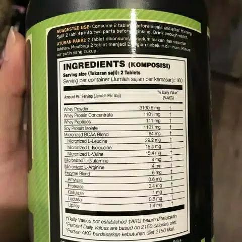 ofbh- On Amino 2222 Isi 320 Tabs 320 Tablet Amino Optimum Nutrition 2222