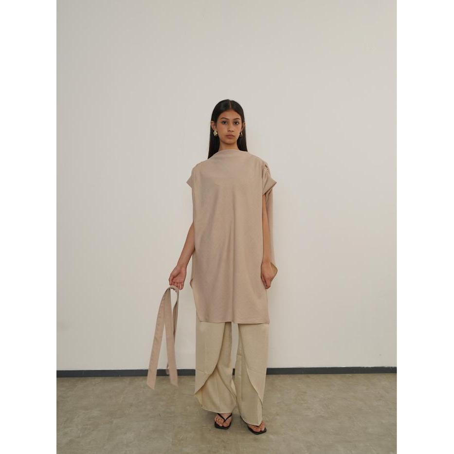 Pafon Oza Top - Beige Pafon